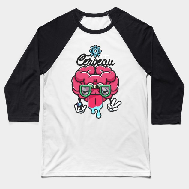 Cerveau Lent Baseball T-Shirt by Aymeric